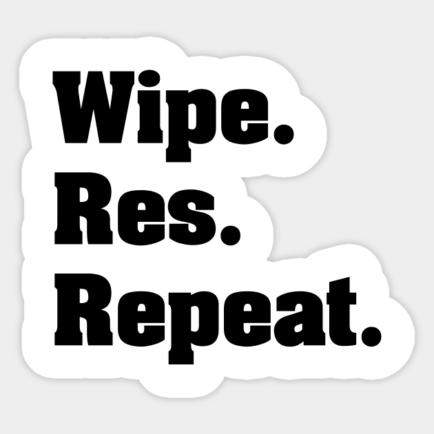 Wipe. Res. Repeat. MMO Classic Sticker by mc876